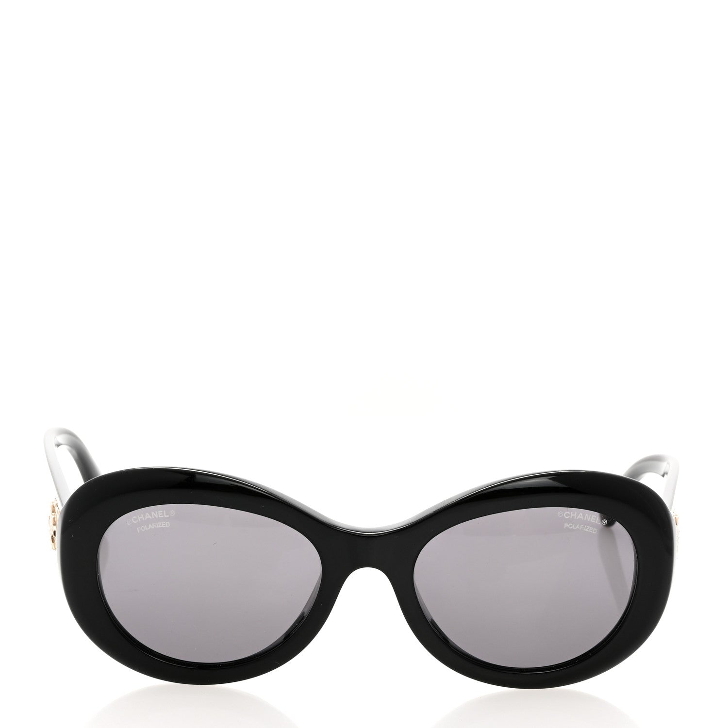 Chanel Acetate Polarized Oval CC Sunglasses 5469-B-A 2 of 8