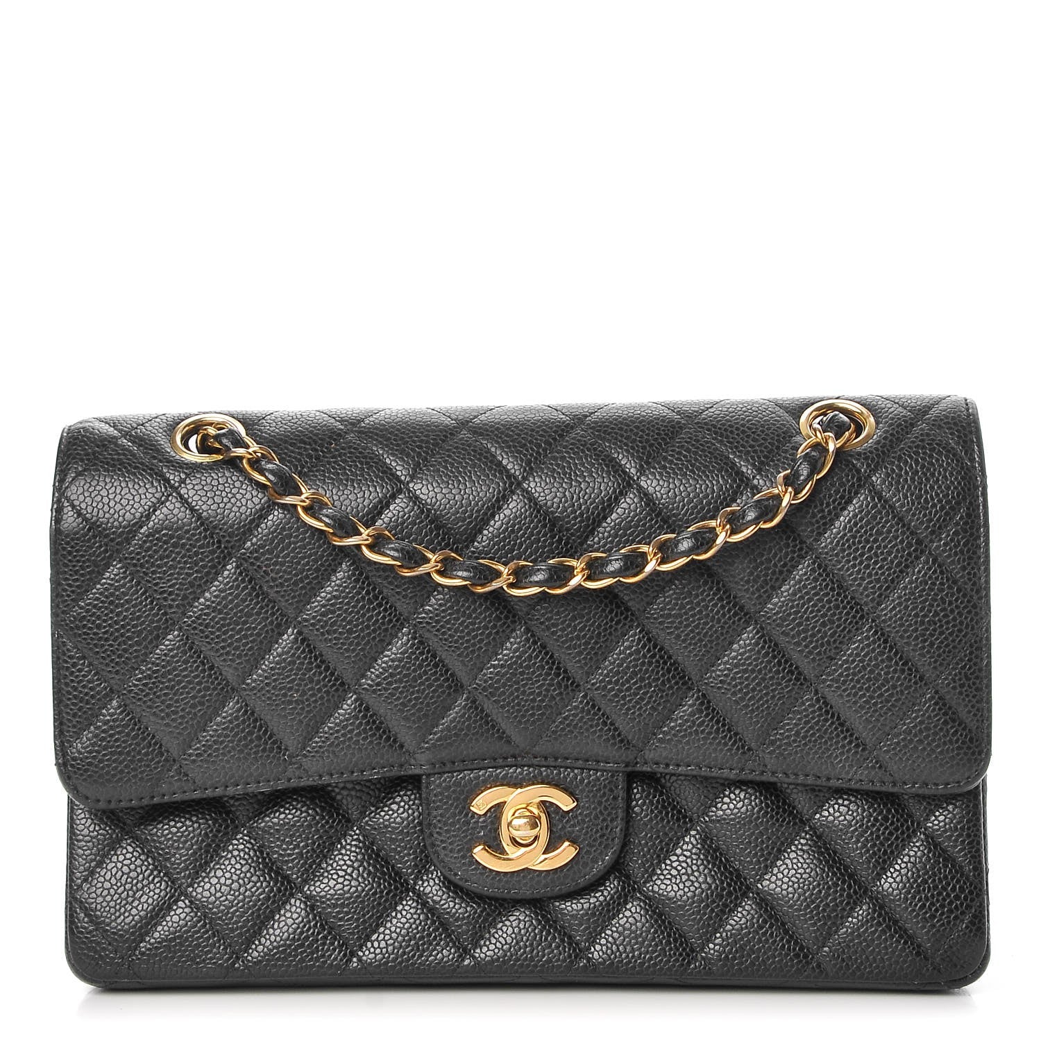 Chanel Caviar Quilted Medium Double Flap Black 1 of 10