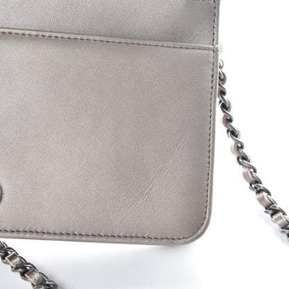 Chanel Metallic Caviar Quilted Boy Wallet On Chain WOC Copper 10 of 13
