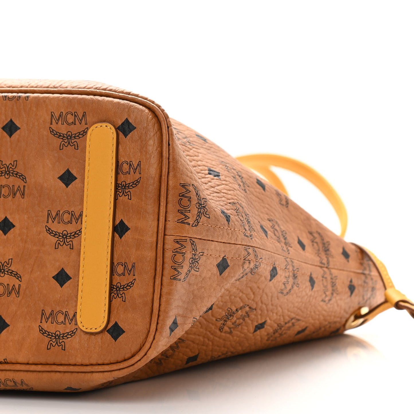 Visetos Medium Liz Reversible Shopper Tote Cognac Yellow