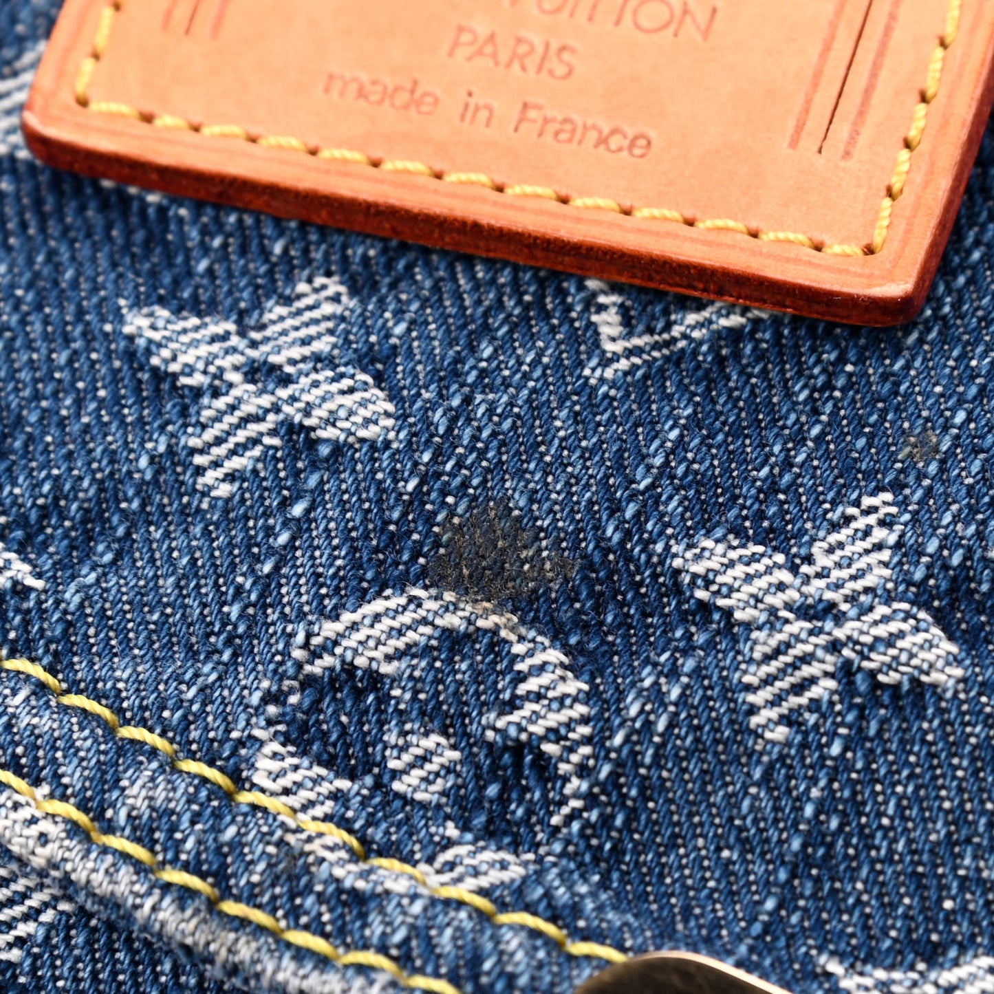 Monogram Denim Sac Plat Blue