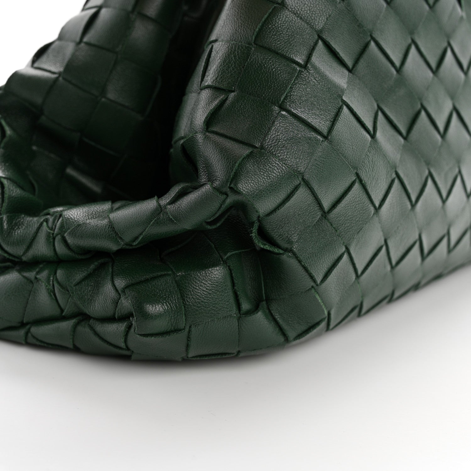 Bottega Veneta Nappa Maxi Intrecciato The Pouch Oversized Clutch Raintree 9 of 9