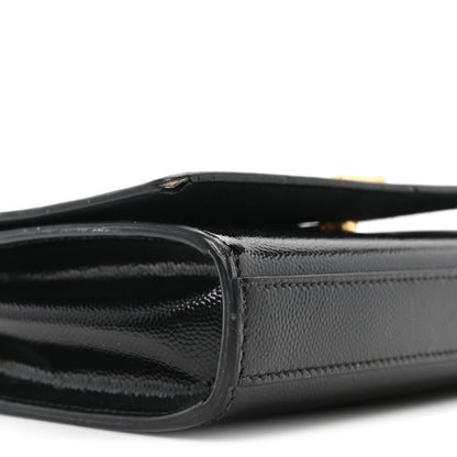 Saint Laurent Grain De Poudre Small Monogram Kate Satchel Black 8 of 9
