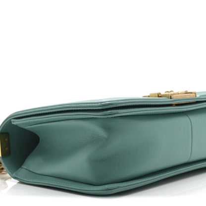 Chanel Lambskin Quilted Medium Boy Flap Green 9 of 11