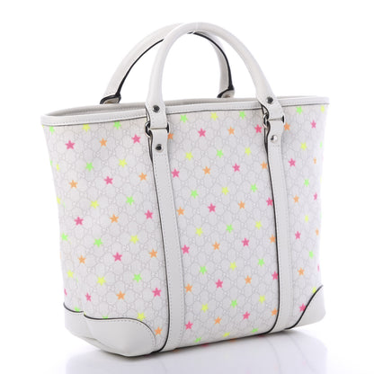 Gucci GG Supreme Monogram Stars Childrens Tote White 2 of 13