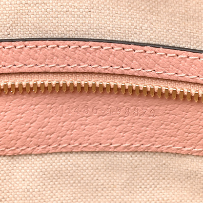 Gucci GG Supreme Monogram Textured Dollar Calfskin Web Medium Savoy Duffle Bag Rose Pink 7 of 10