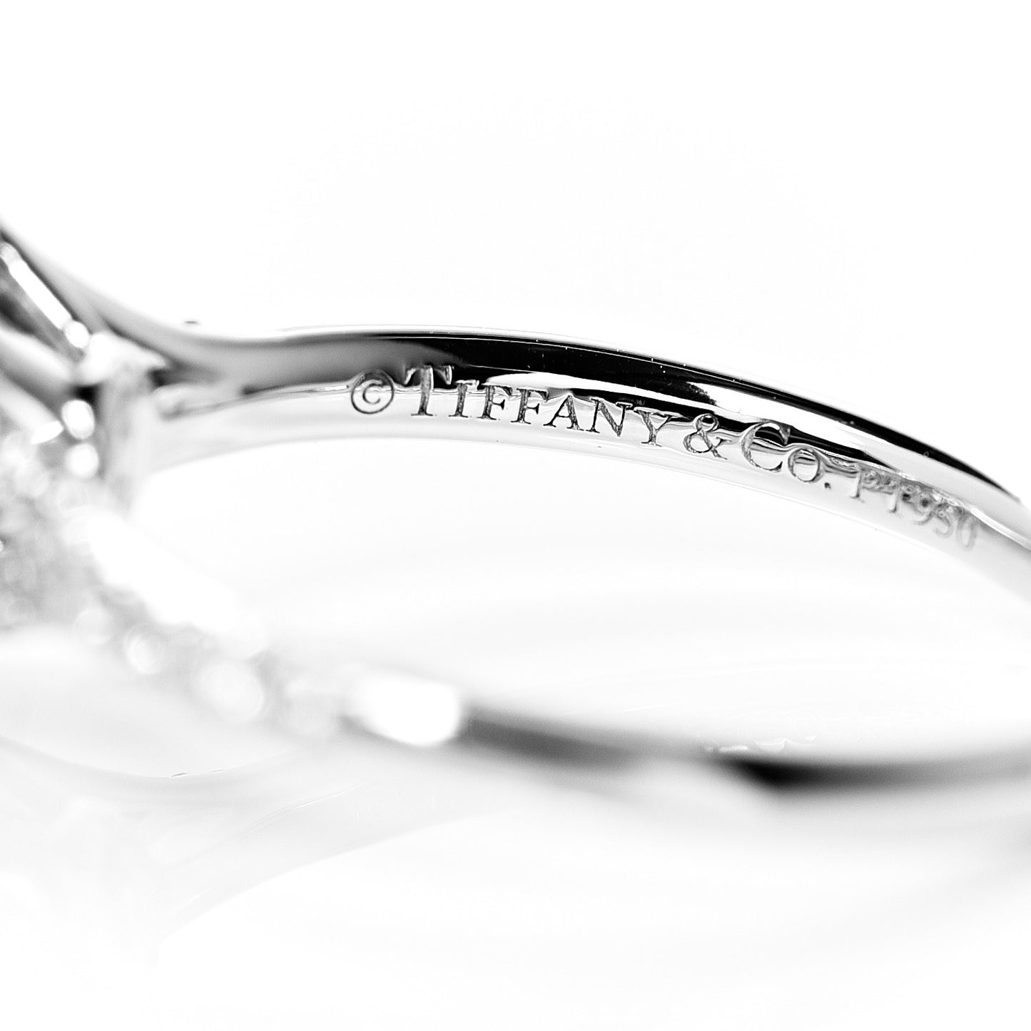 Platinum Diamond .30ct Soleste Cushion Cut Double Halo Engagement Ring 49 4.75