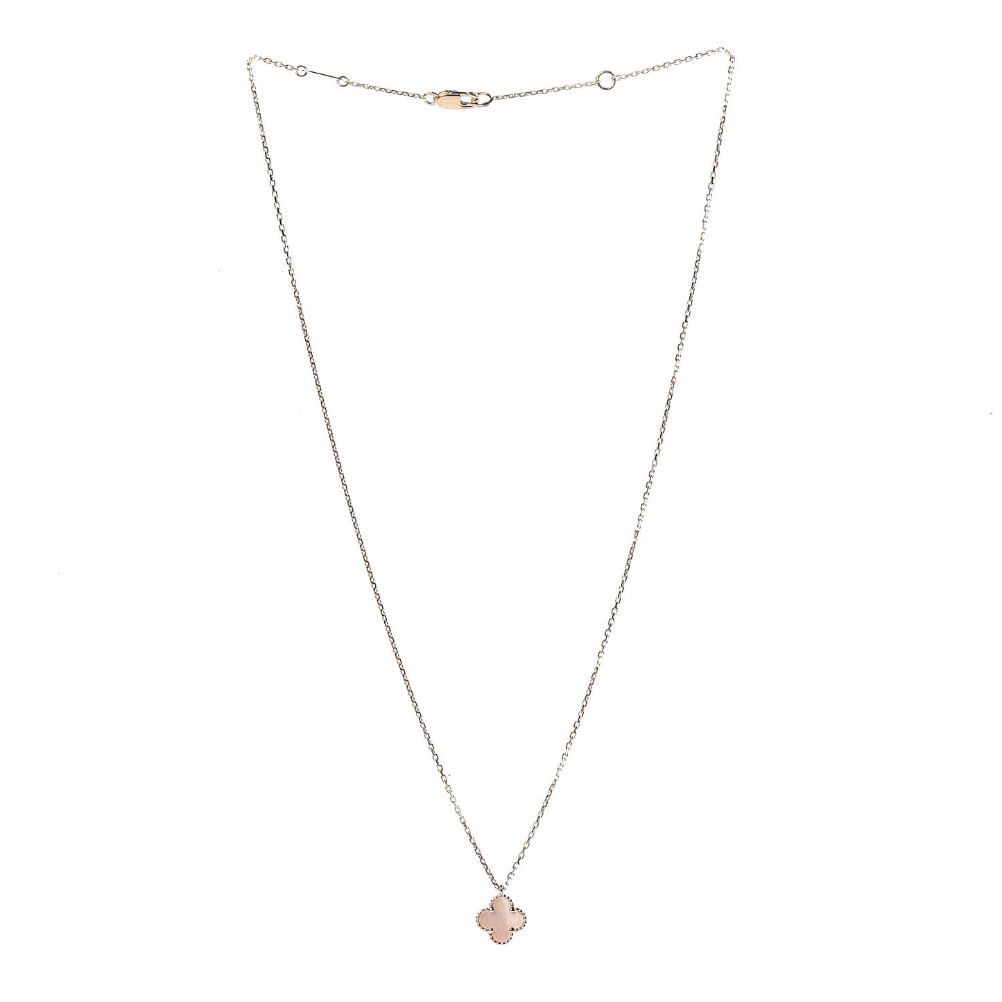 18K Yellow Gold Mother of Pearl Sweet Alhambra Pendant Necklace