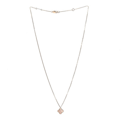 Van Cleef & Arpels 18K Yellow Gold Mother of Pearl Sweet Alhambra Pendant Necklace 3 of 6