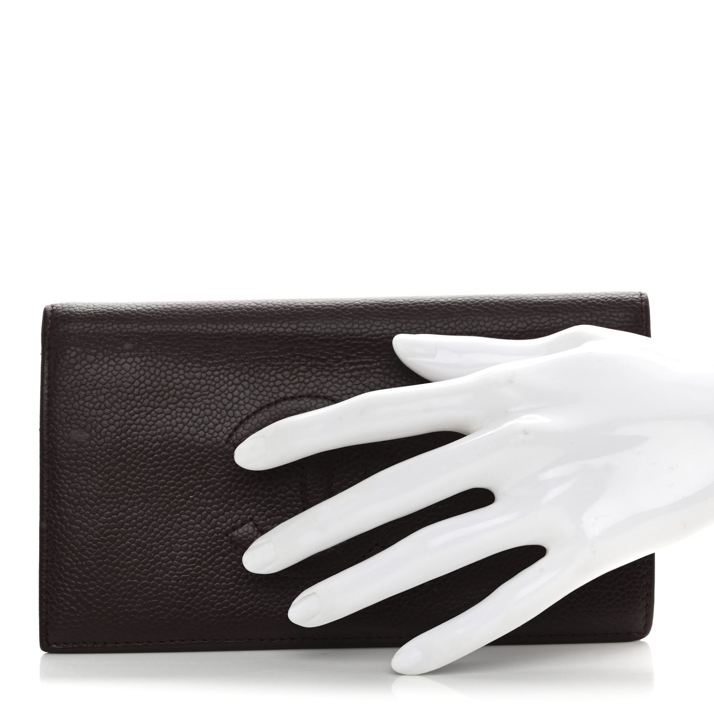 Caviar Timeless CC Yen Wallet Burgundy