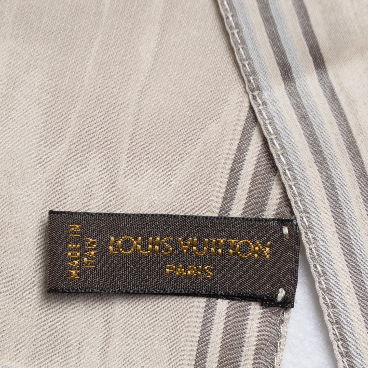 Silk Monogram Reversible Scarf Grey Beige