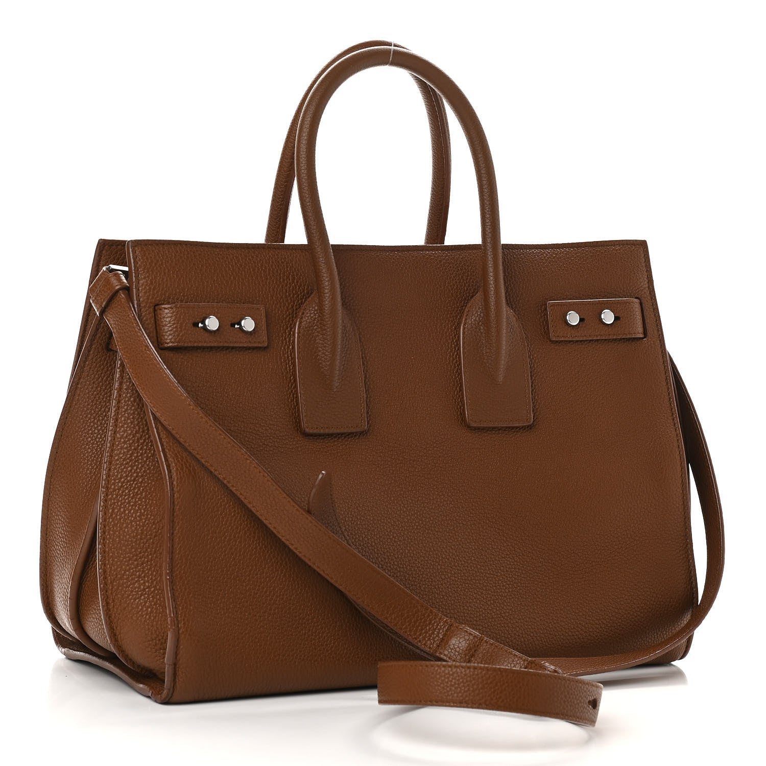 Saint Laurent Grained Calfskin Small Supple Sac De Jour Moka 3 of 10
