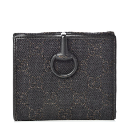 Gucci Monogram Glam French Flap Wallet Black 1 of 12