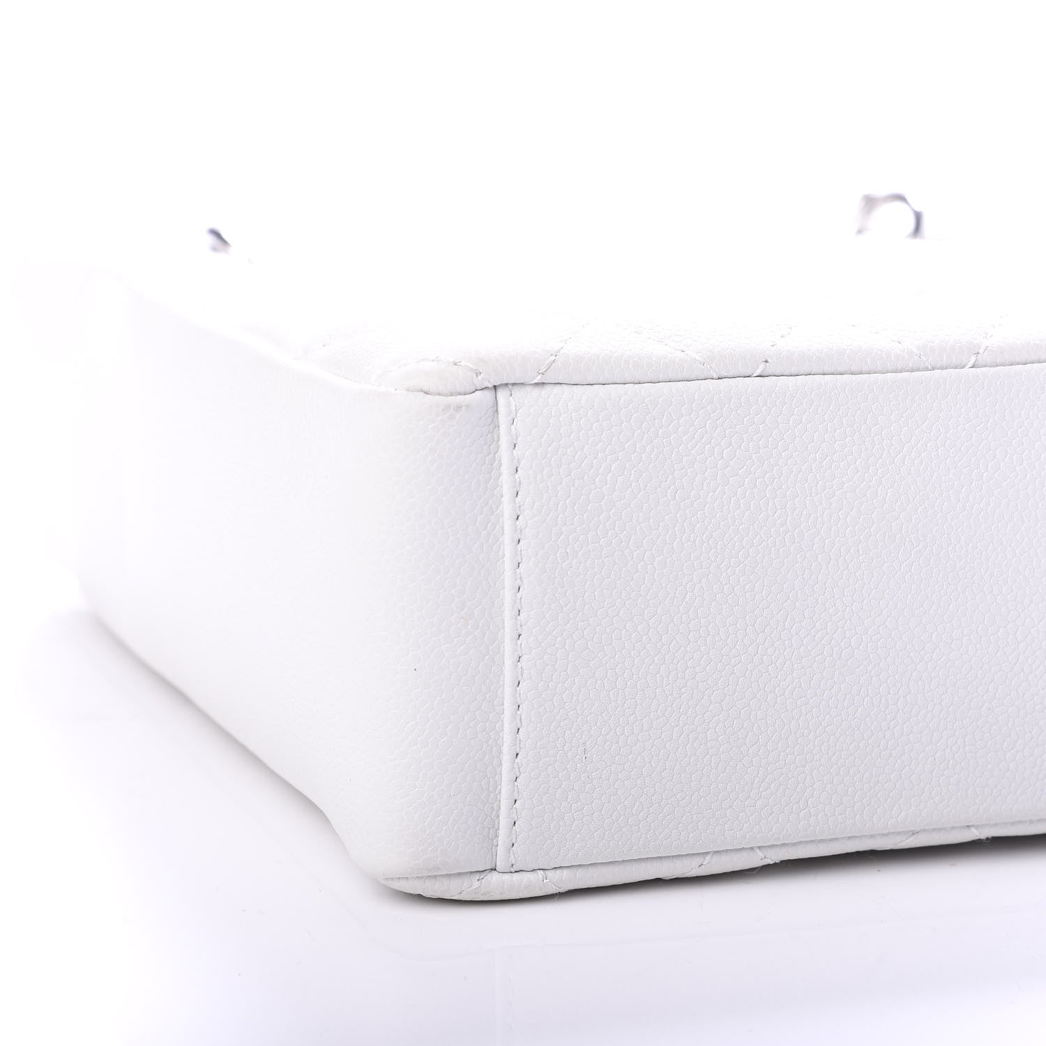 Chanel Caviar Quilted Petit Shopping Tote PST White 8 of 11