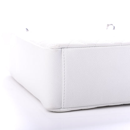 Chanel Caviar Quilted Petit Shopping Tote PST White 8 of 11