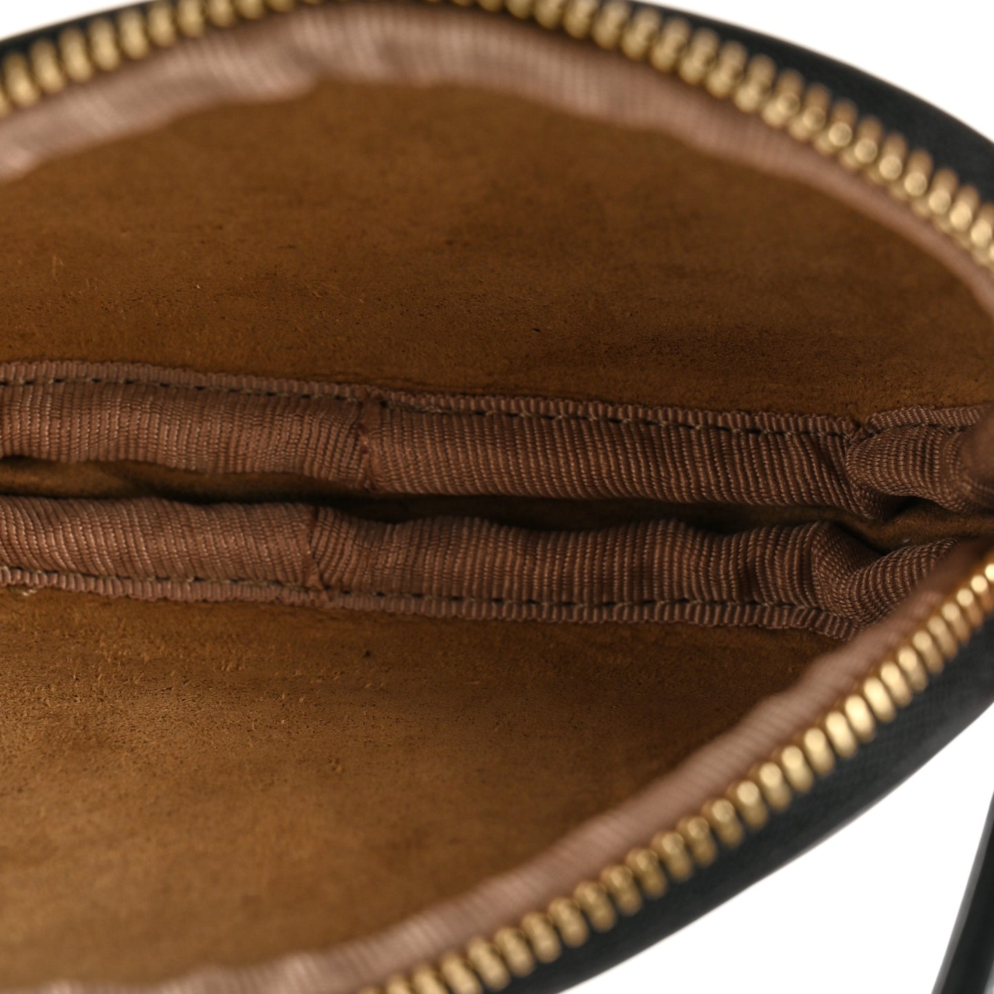 Calfskin Mode Travia Dual Wristlet Pouch Black