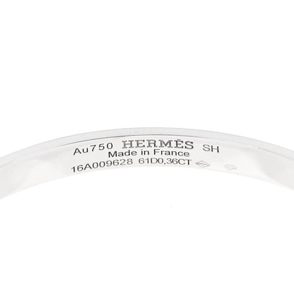 Hermes 18K White Gold Diamond PM Kelly Pave Bracelet SH 3 of 3