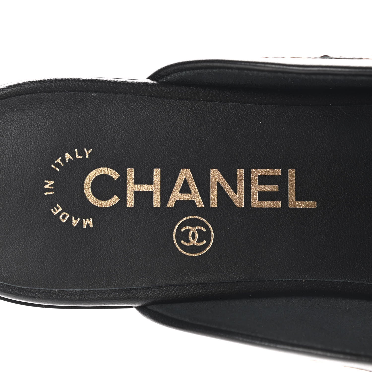Chanel Sequin Lambskin Quilted CC Mules 36 Black 7 of 8