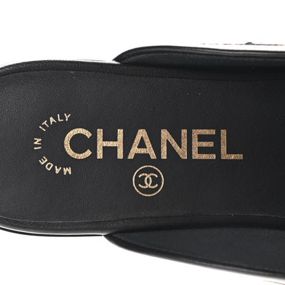 Chanel Sequin Lambskin Quilted CC Mules 36 Black 7 of 8