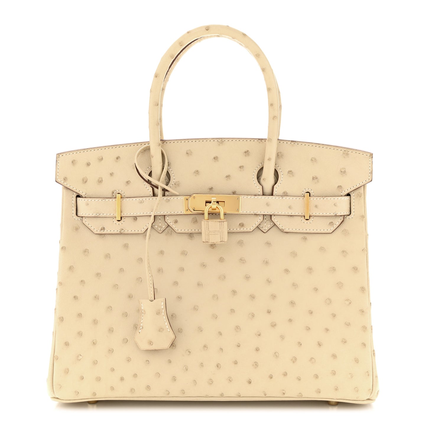 Ostrich Birkin 30 Parchemin