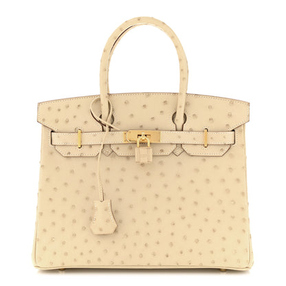 Hermes Ostrich Birkin 30 Parchemin 1 of 11