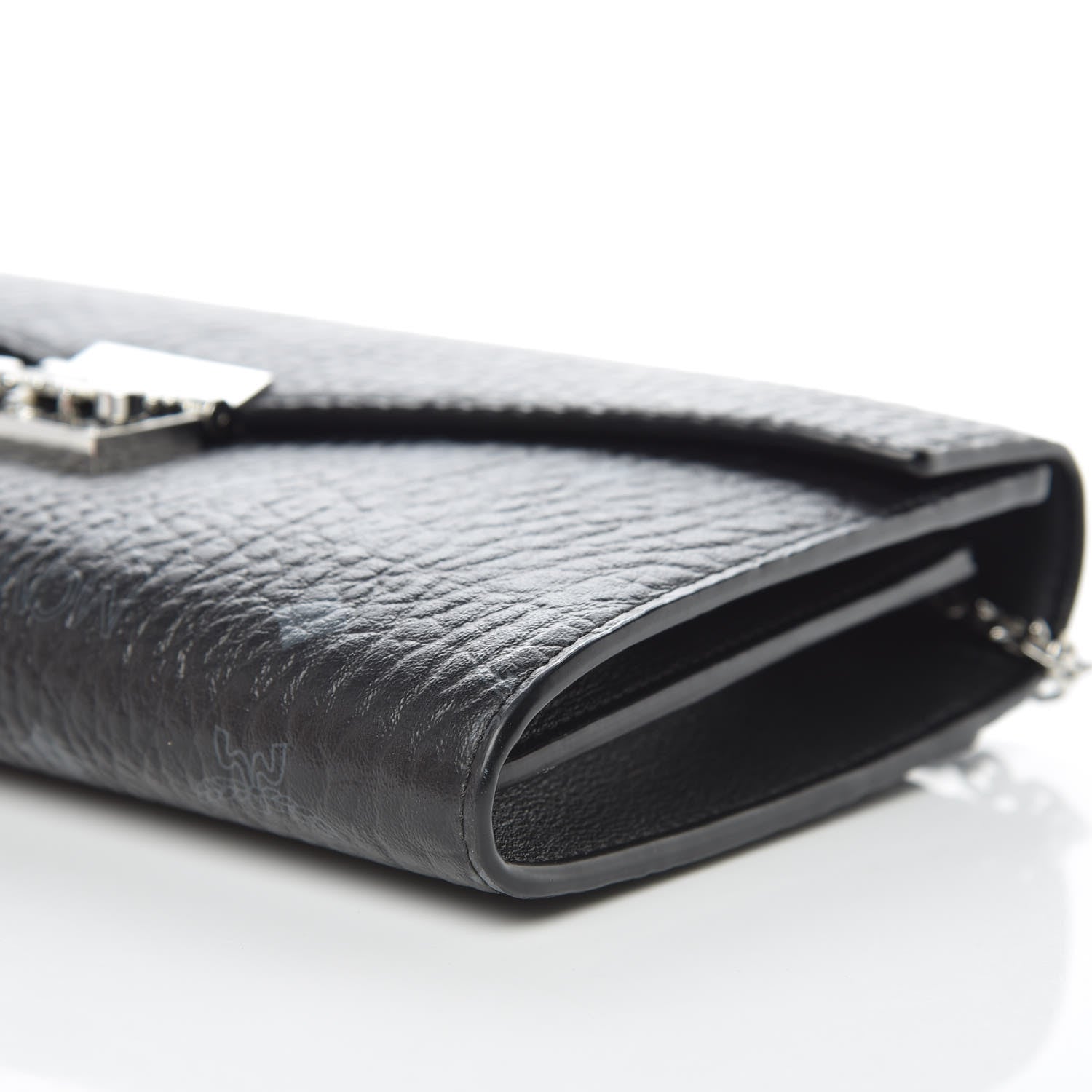 MCM Visetos Patricia Continental Crossbody Wallet Black 9 of 10