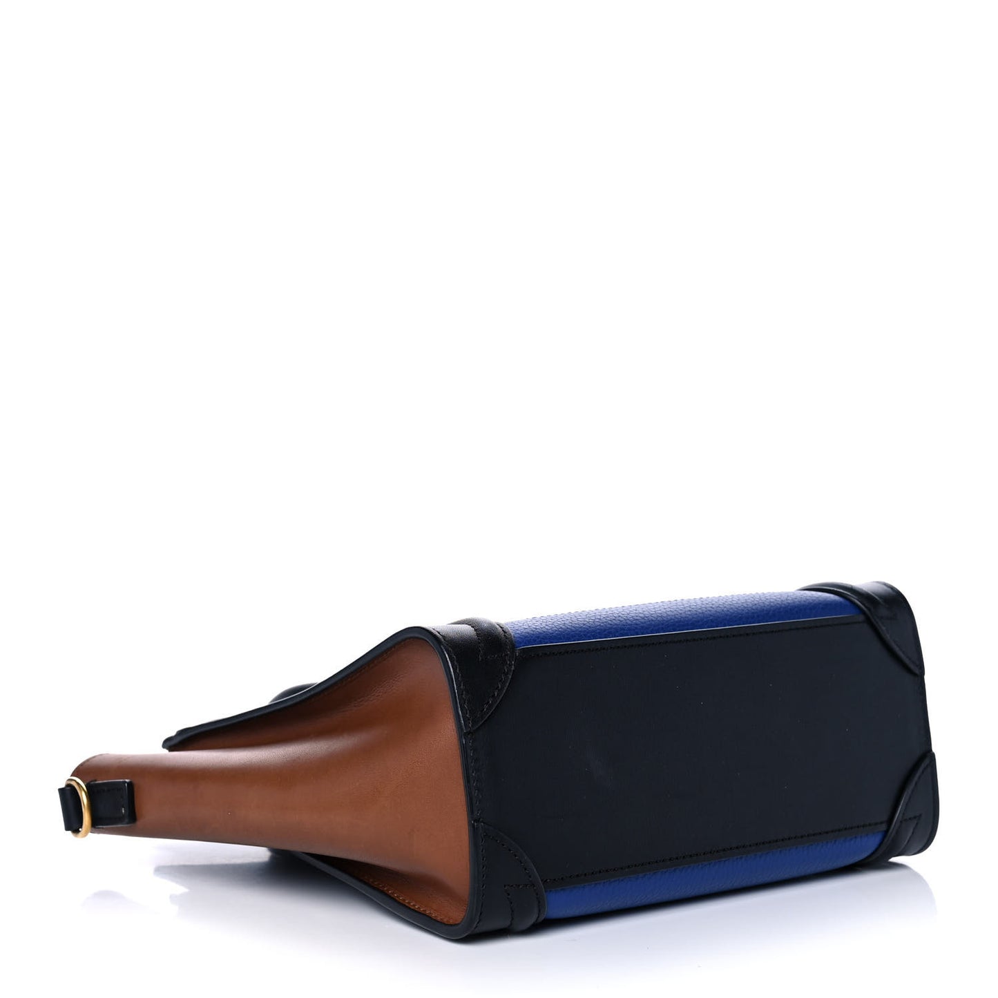 Smooth Drummed Calfskin Nano Tri-Color Luggage Indigo
