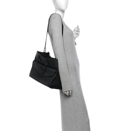 Louis Vuitton Soft Calfskin Lockme Tote MM Black 2 of 17