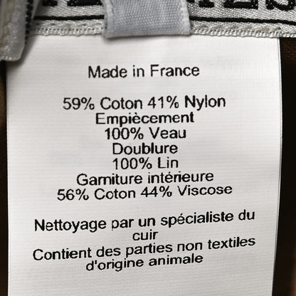 Hermes Technical Gabardine Calfskin H Droit Miles Cap 60 Nicotine 8 of 8