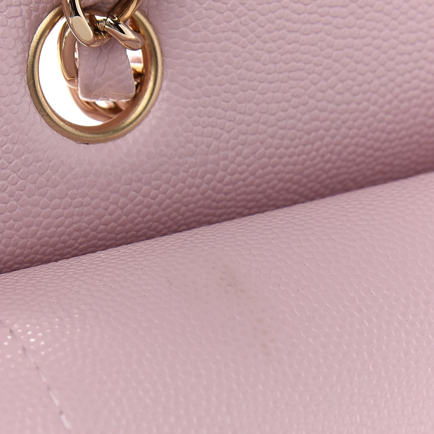 Caviar Quilted Medium Double Flap Light Pink