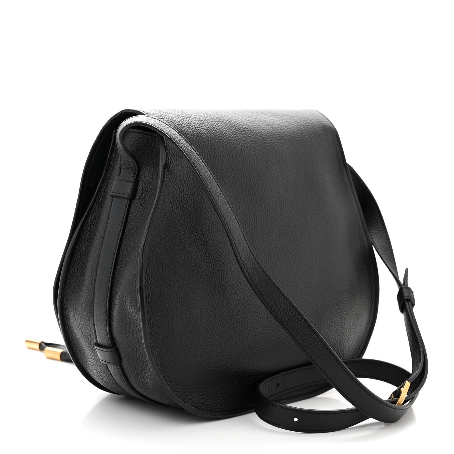 Chloe Calfskin Medium Marcie Round Crossbody Bag Black 3 of 11