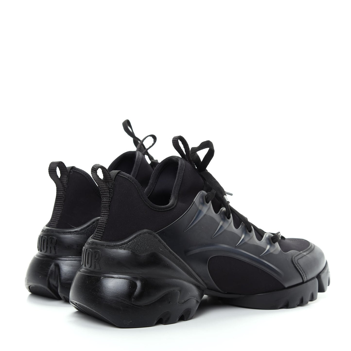 Neoprene Rubber Womens D-Connect Sneakers 39.5 Black
