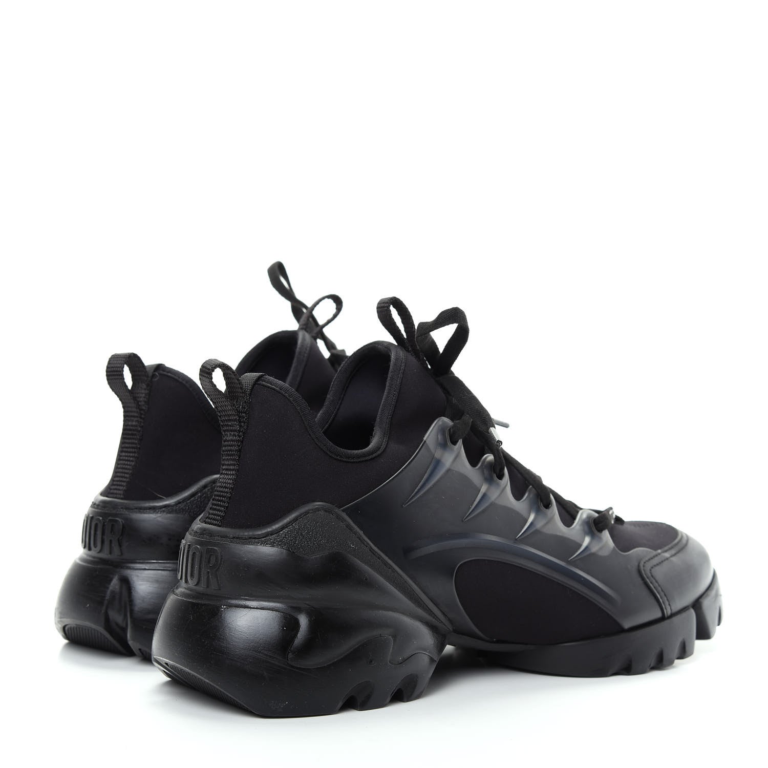 Christian Dior Neoprene Rubber Womens D-Connect Sneakers 39.5 Black 4 of 11