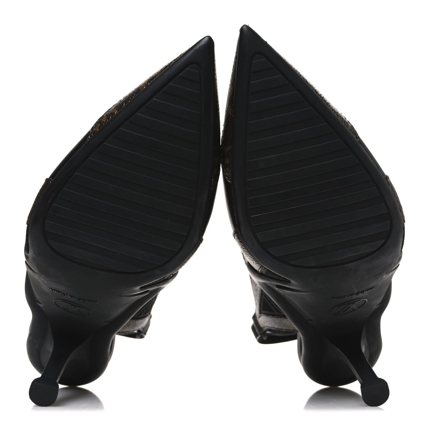 Patent Monogram Archlight Slingback Pumps 36 Black
