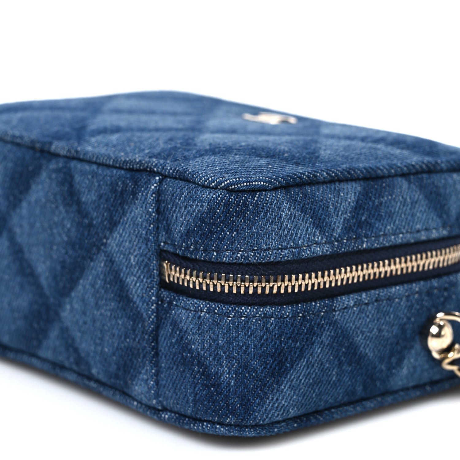Chanel Printed Denim CC Camera Case Blue 10 of 10