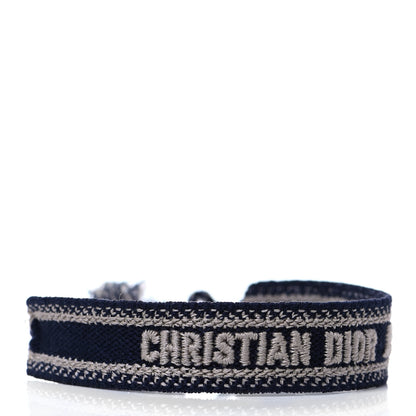 Christian Dior Woven Cotton J'Adior Friendship Bracelet Navy 7 of 7