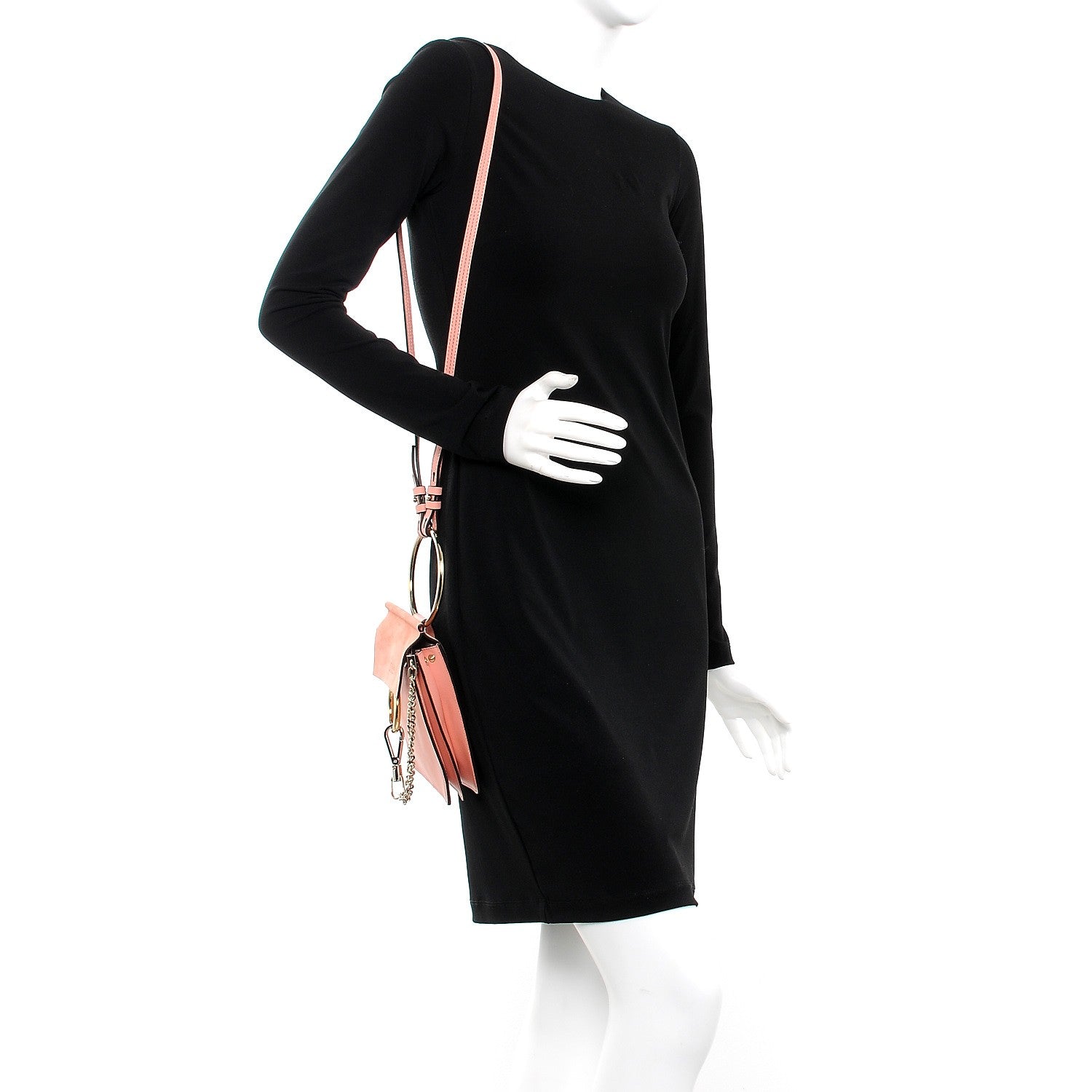 Chloe Suede Calfskin Mini Faye Bracelet Bag Ideal Blush 3 of 8