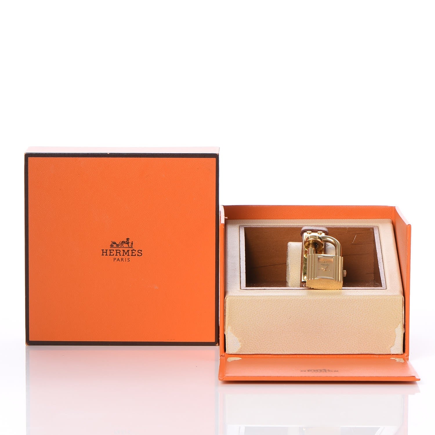 Hermes Stainless Steel Courchevel 20mm Kelly Cadena Quartz Watch Gold 8 of 8