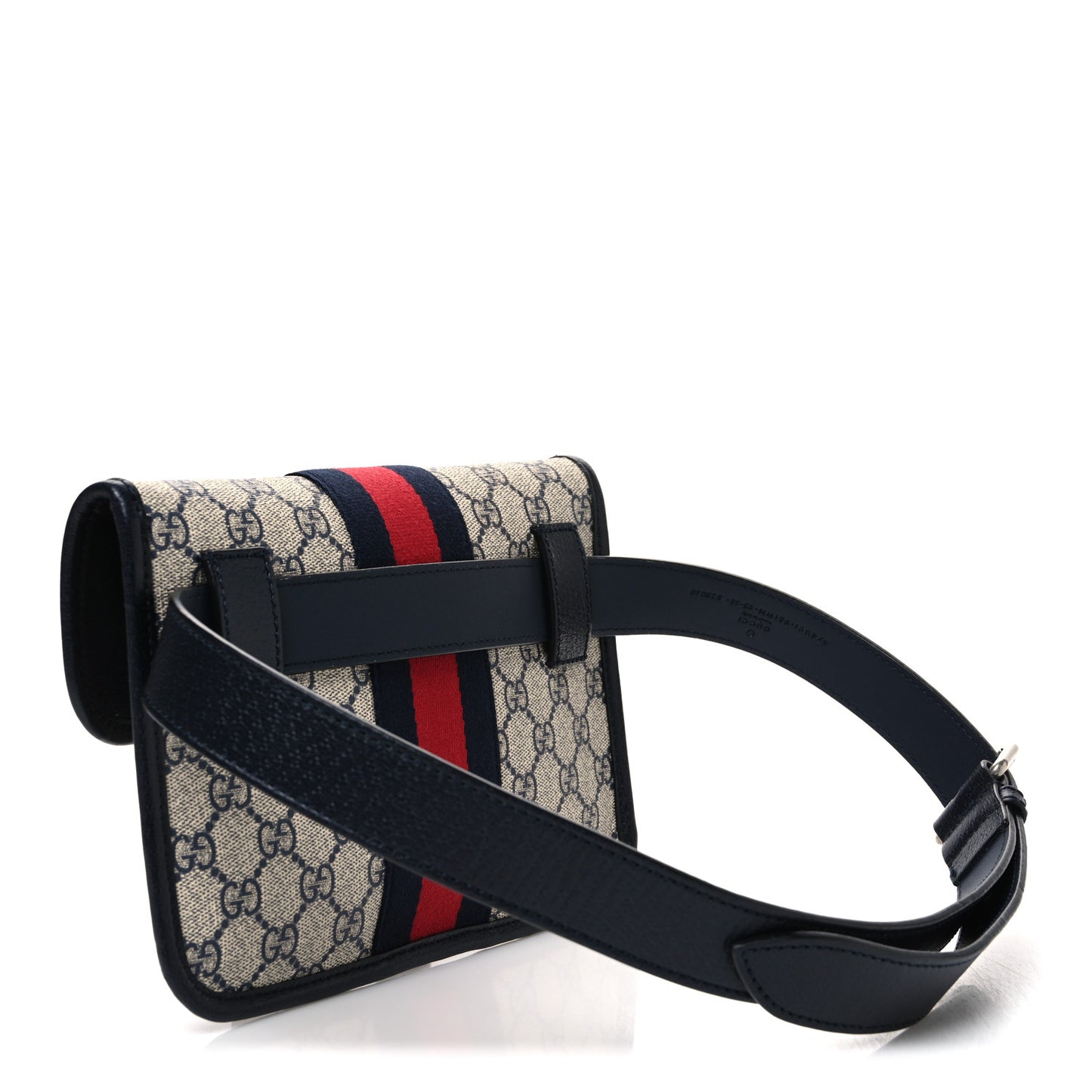 GG Supreme Monogram Web Small Ophidia Belt Bag 95 38 Beige Navy
