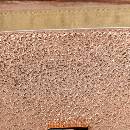 Chloe Metallic Grained Goatskin Drew Shoulder Bag Rose Gold 5 of 9