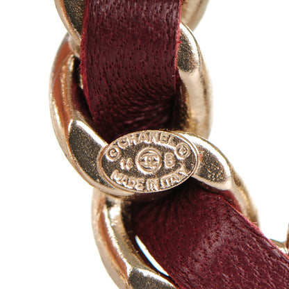 Chanel Lambskin Chain CC Brooch Burgundy Gold 4 of 4