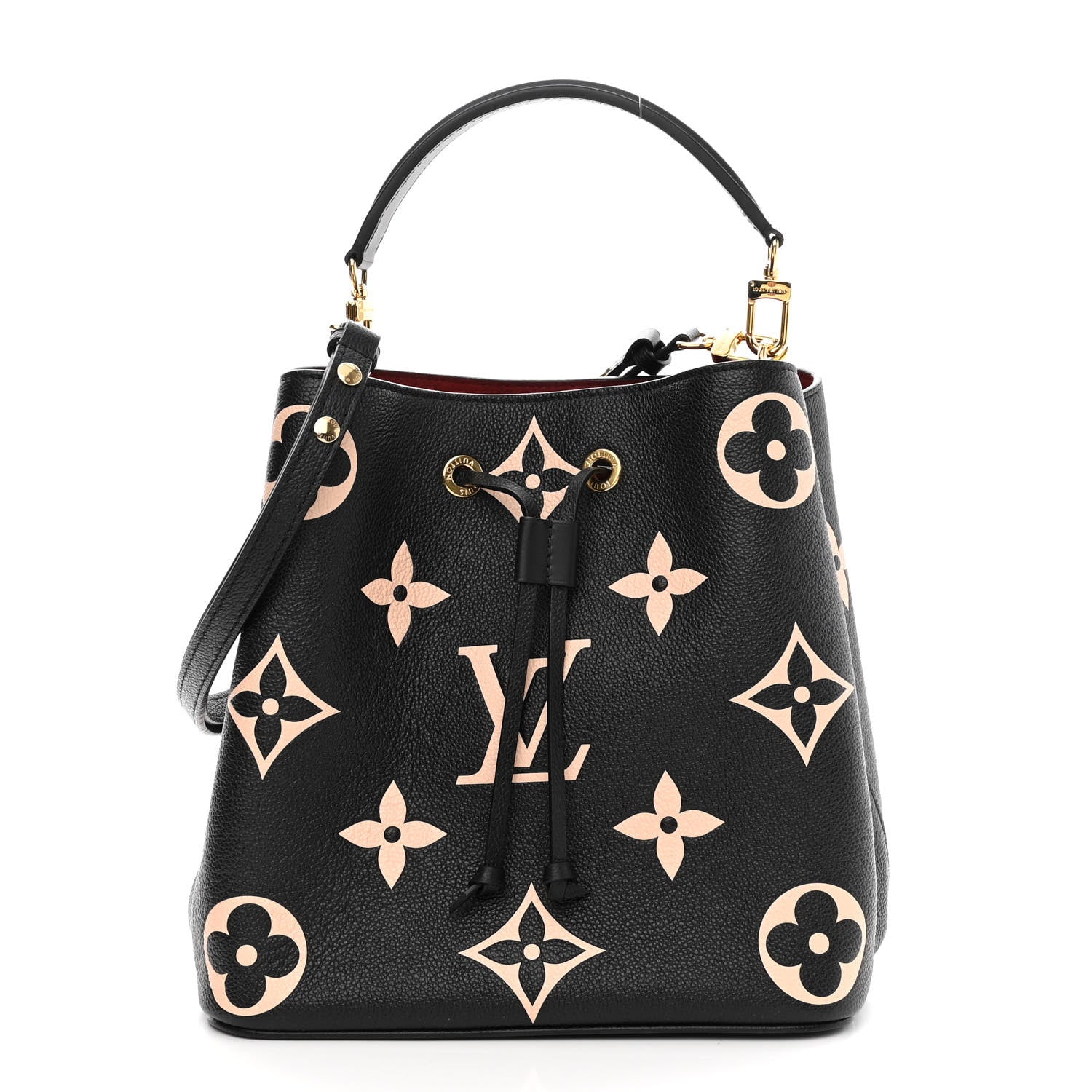 Louis Vuitton Empreinte Monogram Giant Neonoe MM Black Beige 3 of 9