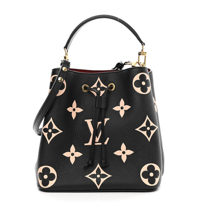 Louis Vuitton Empreinte Monogram Giant Neonoe MM Black Beige 3 of 9