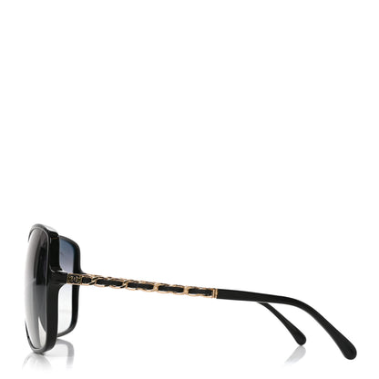 Chanel Lambskin Square Chain Sunglasses 5210-Q Black 3 of 7
