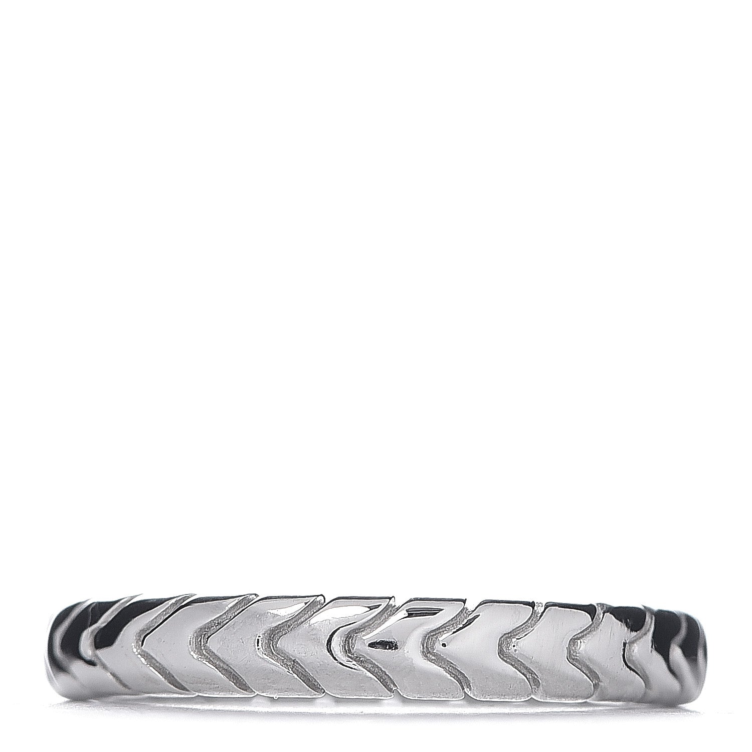 Bulgari 18K White Gold Spiga Wedding Ring 47 4 3 of 5