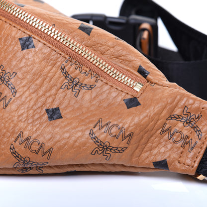 MCM Visetos Small Fusten Belt Bag Cognac 7 of 11
