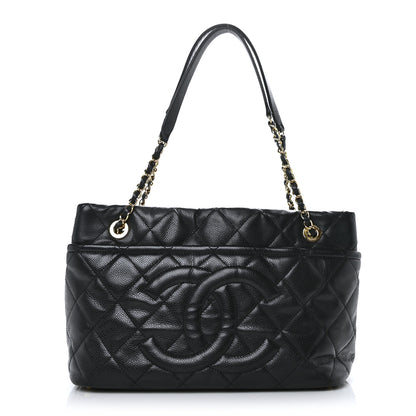 Chanel Caviar Quilted CC Timeless Soft Tote Black 1 of 11