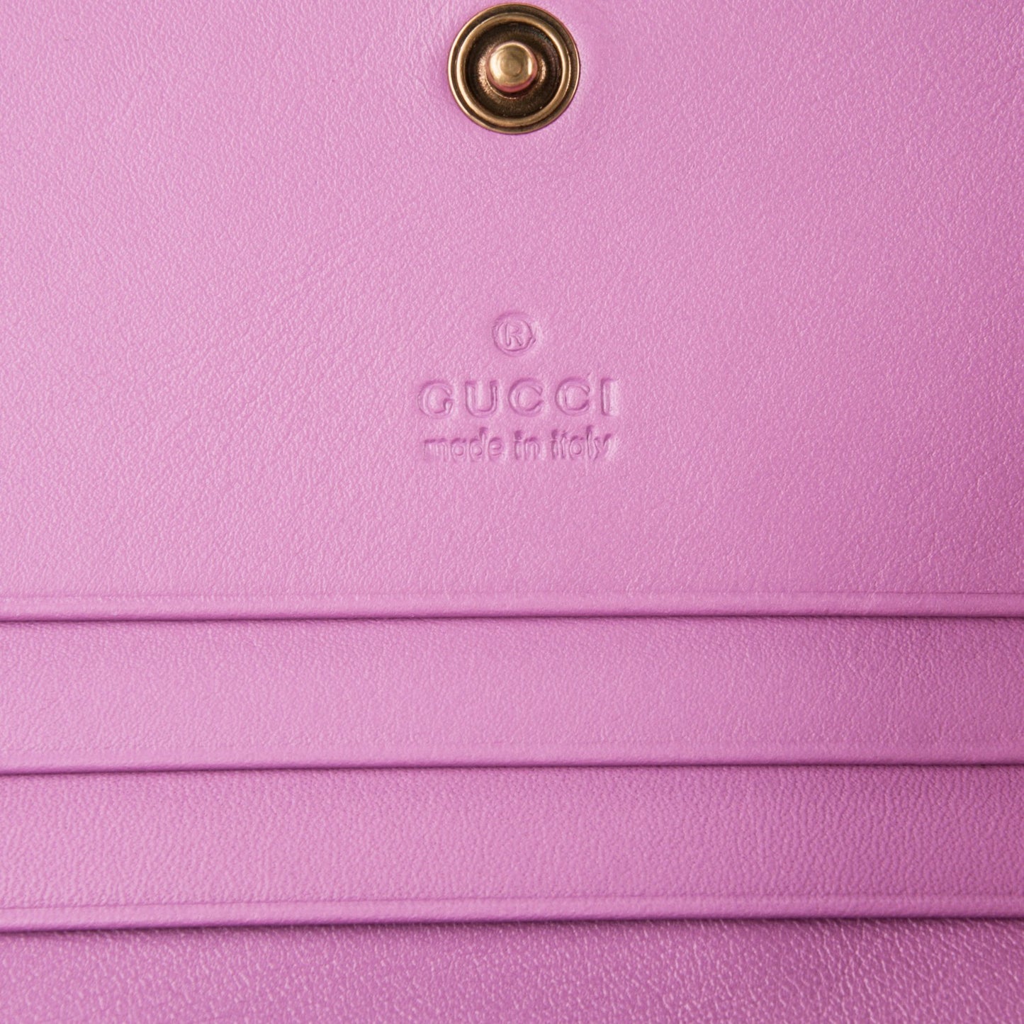 Calfskin Matelasse GG Marmont Card Case Candy Mousse