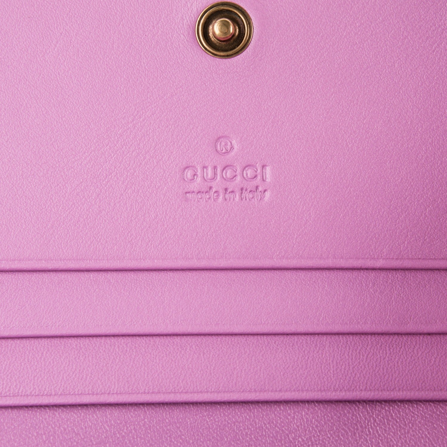 Gucci Calfskin Matelasse GG Marmont Card Case Candy Mousse 6 of 7