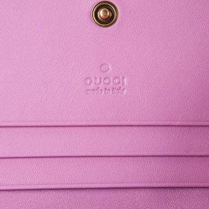 Gucci Calfskin Matelasse GG Marmont Card Case Candy Mousse 6 of 7